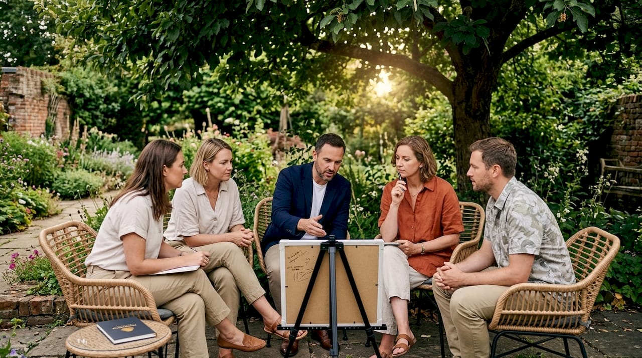 Groupe de professionnels travaillant ensemble sous supervision