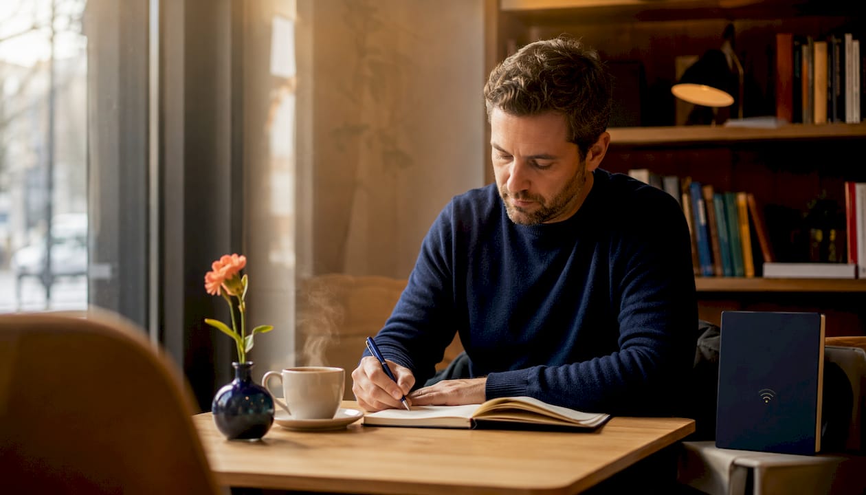 Prise de notes manuscrites pour le suivi thérapeutique