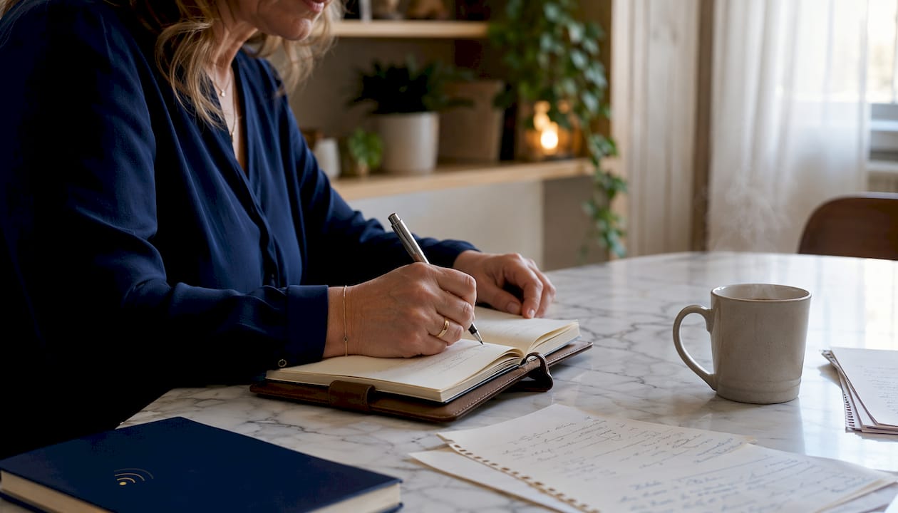 Des mains en train de taper sur le clavier d’un journal numérique
