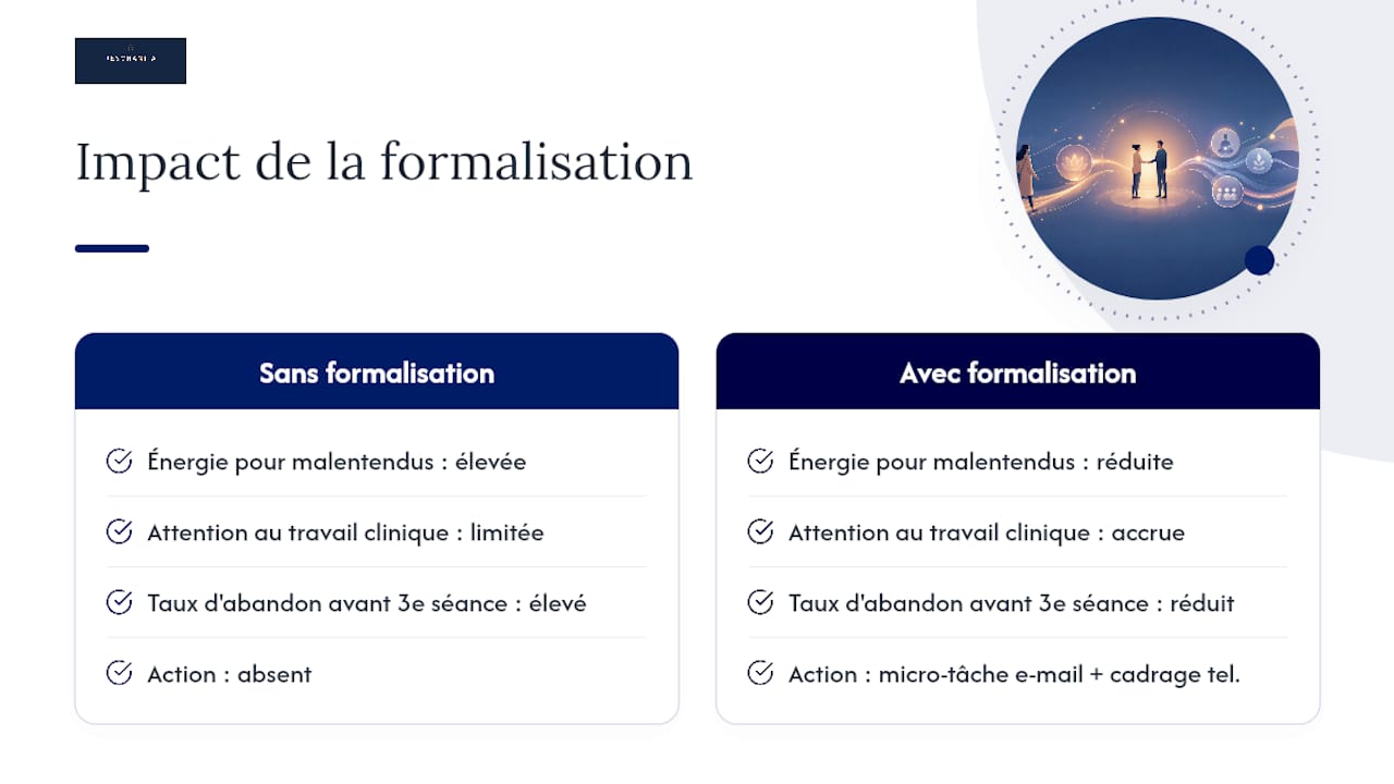 Ce que la formalisation de l'accueil change vraiment dans la pratique — overview diagram