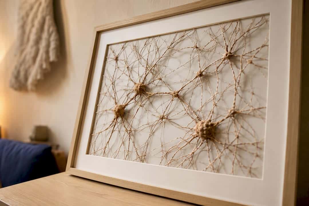 Œuvre représentant un réseau neuronal symbolisant la plasticité cérébrale