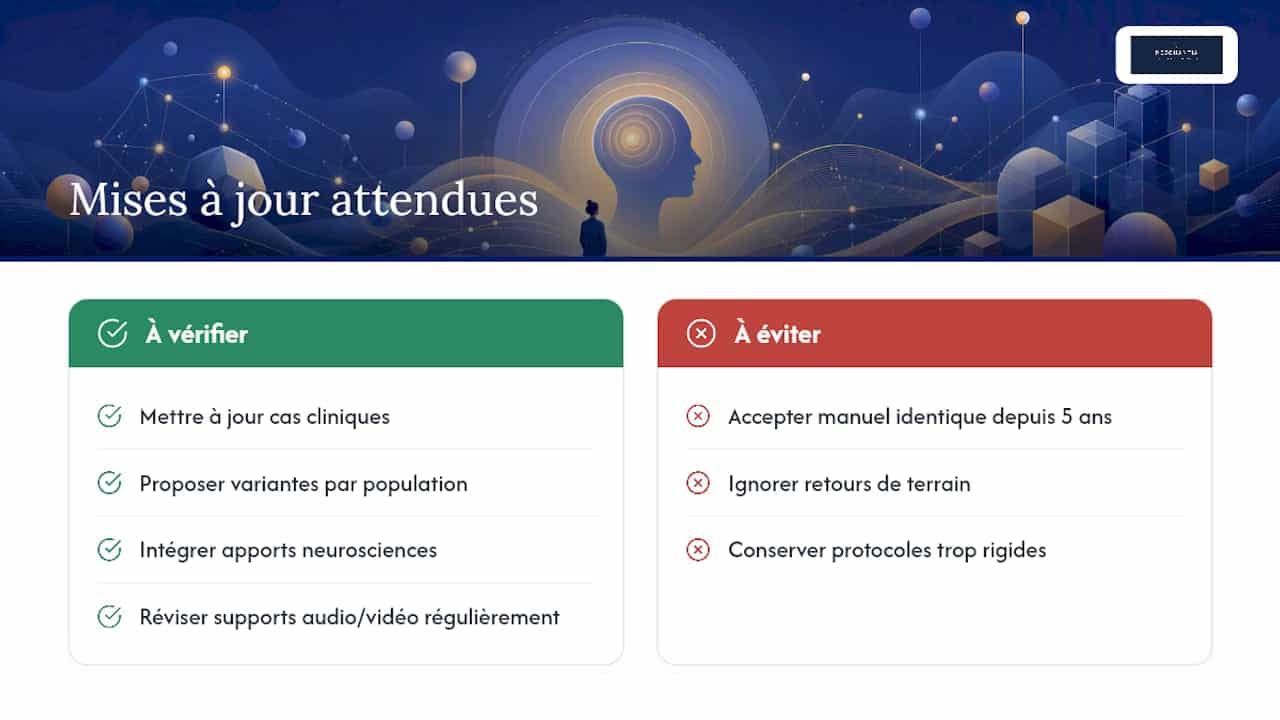 Les supports de formation en hypnose changent-ils avec le temps ? — overview diagram