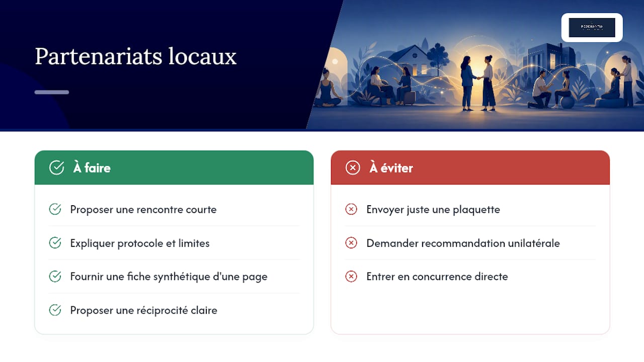 Nouer des partenariats locaux qui apportent de vrais patients — overview diagram