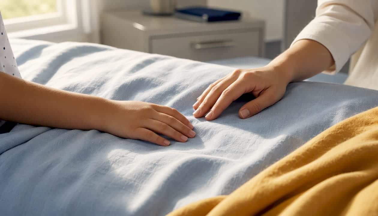 Main d’enfant relâchée durant une séance d’hypnose